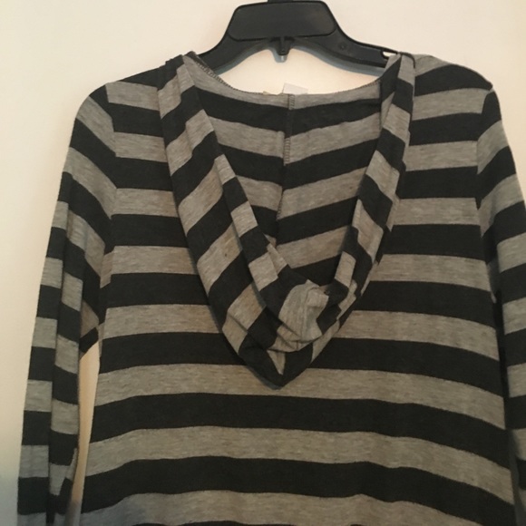 Hooded tunic top - strip - size small - Picture 6 of 6